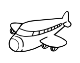 Desenho de Avião boeing para colorear