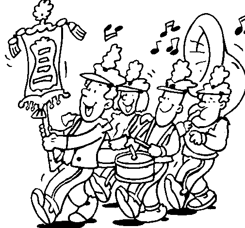 Desenho de Banda de música para Colorir