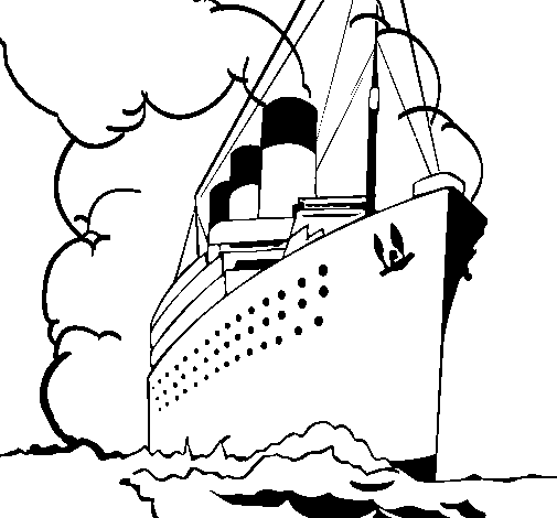 Desenho de Barco a vapor para Colorir