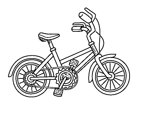 Desenho de Bicicleta para as crianças para Colorir