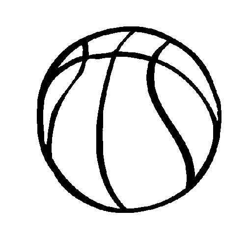 Bola de basquete para colorir e pintar - Imprimir Desenhos