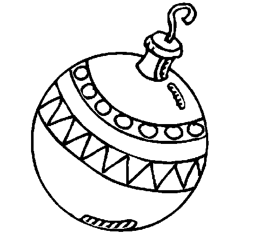 Desenho de Bola de natal para Colorir