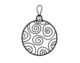 Desenho de Bola decorada da árvore de Natal para colorear