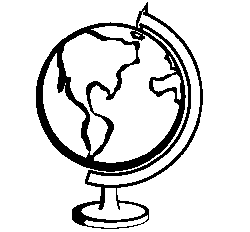 Desenho de Bola do mundo II para Colorir