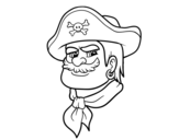 Desenho de Cabeça do pirata para colorear
