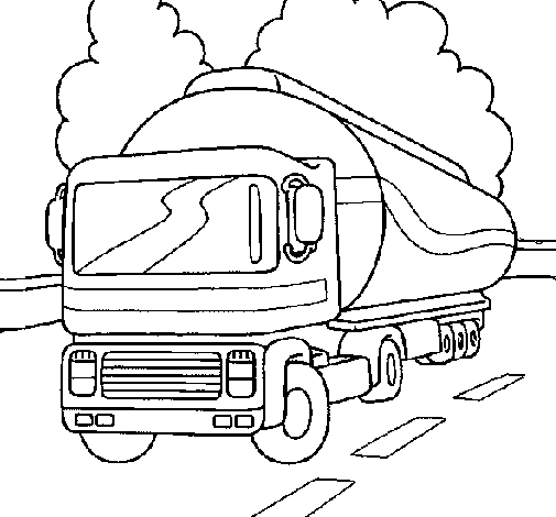 Desenho de Camião cisterna para Colorir