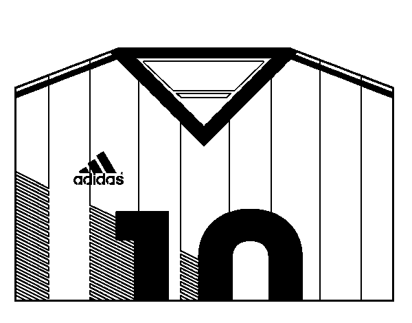 Desenho de Camisa da copa do mundo de futebol 2014 da Argentina para Colorir