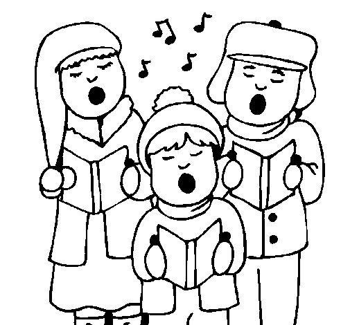 Desenho de Canções natalícias para Colorir