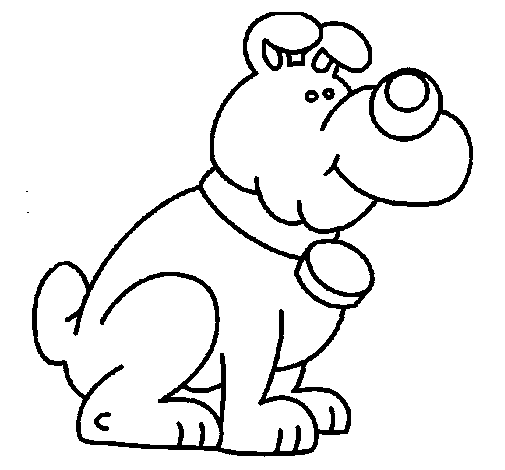 Desenho de Cão 10a para Colorir