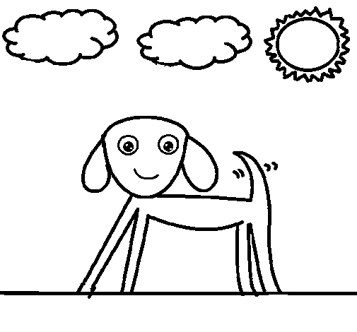 Desenho de Cão 4 para Colorir