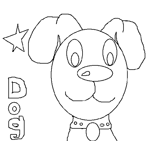 Desenho de Cão 9a para Colorir