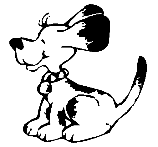 Desenho de Cão com vento para Colorir