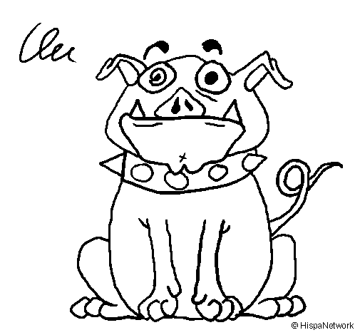 Desenho de Cão enfeitiçado para Colorir