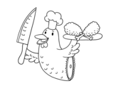 Desenho de Carne de frango para colorear
