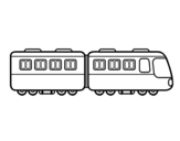Desenho de Carruagens de trem para colorear