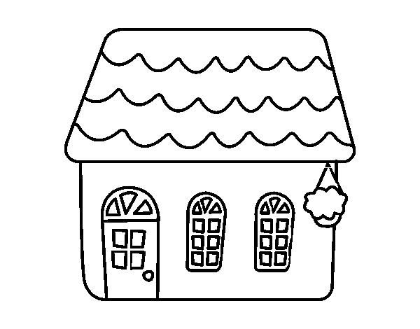 Desenho de Casa de conto para Colorir