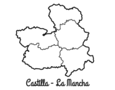 Desenho de Castela-Mancha para colorear