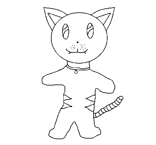 Desenho de Cat walk para Colorir