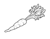 Desenho de Cenoura ecológica para colorear