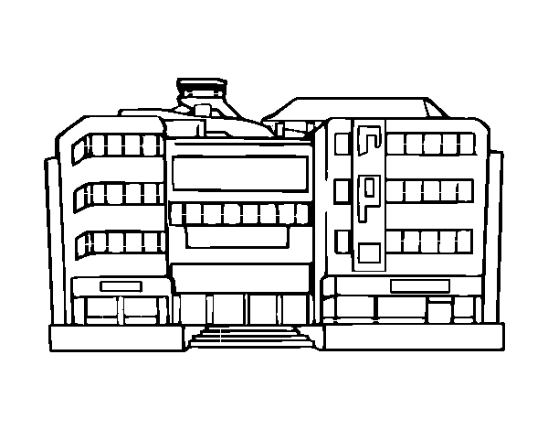 Desenho de Centro comercial para Colorir