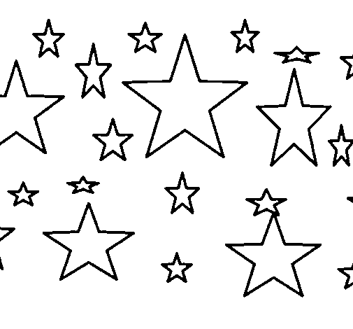 Desenho de Conjunto de estrelas para Colorir