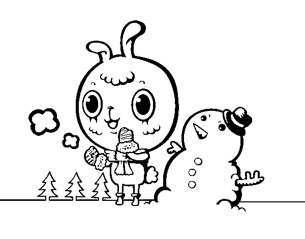 Desenho de Dia nevoso para Colorir