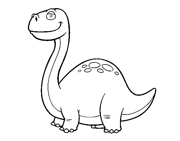 Desenho de Dinossauro Diplodoco para Colorir