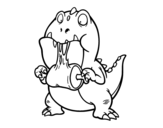 Dibujo de Dinossauro glutão
