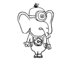 Desenho de Elefante Minion para colorear