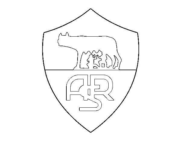 Desenho de Emblema do AS Roma para Colorir