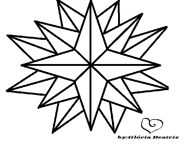 Desenho de Estrela brilhante para Colorir
