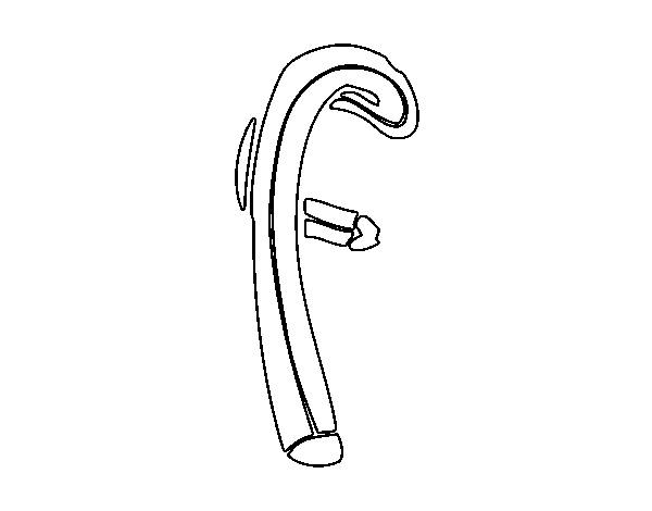 Desenho de F minúscula para Colorir