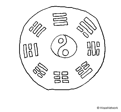Desenho de Feng shui para Colorir