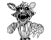 Desenho de Foxy aterrorizante de Five Nights at Freddy's para colorear