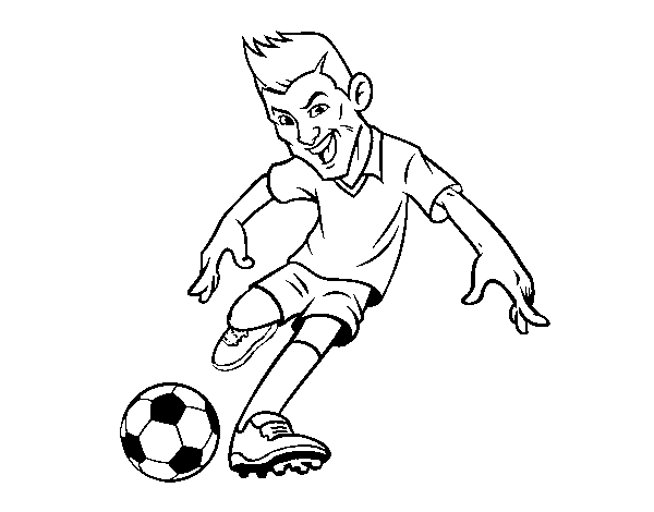 Desenho de Futebol frente para Colorir