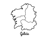 Desenho de Galicia para colorear