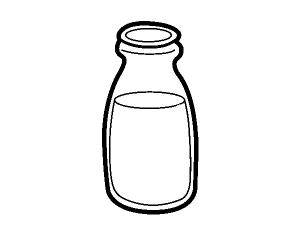 Desenho de Garrafa de leite para Colorir