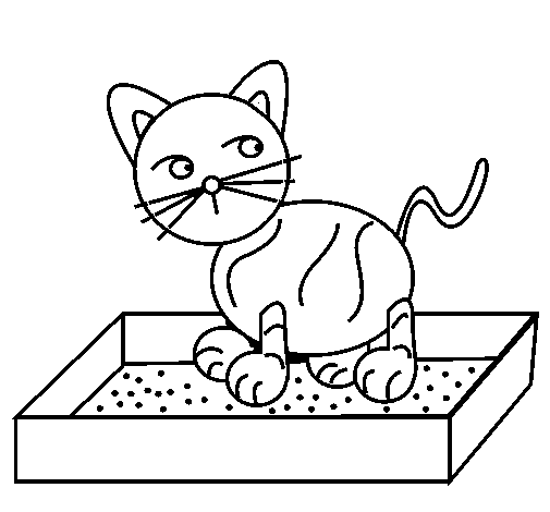 Desenho de Gato 8 para Colorir