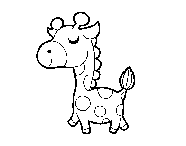 Desenho de Girafa vaidosa para Colorir