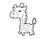 Desenho de Girafa vaidosa para colorear