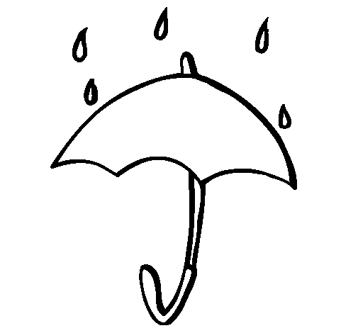 Desenho de Guarda-chuva para Colorir