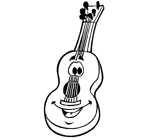 Desenho de Guitarra espanhola  para Colorir