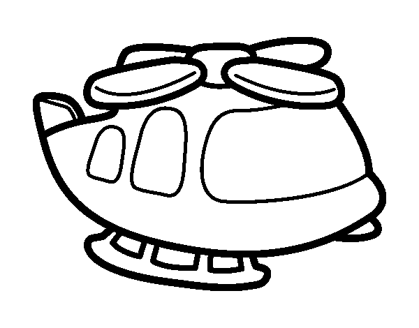 Desenho de Helicoptero grande para Colorir