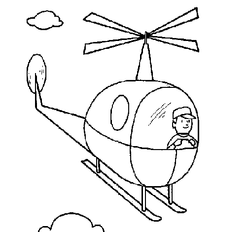 Desenho de helicóptero para colorir online