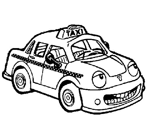 Desenho de Herbie Taxista para Colorir