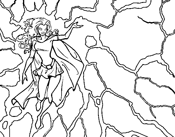 Desenho de Heroína Tempestade para Colorir