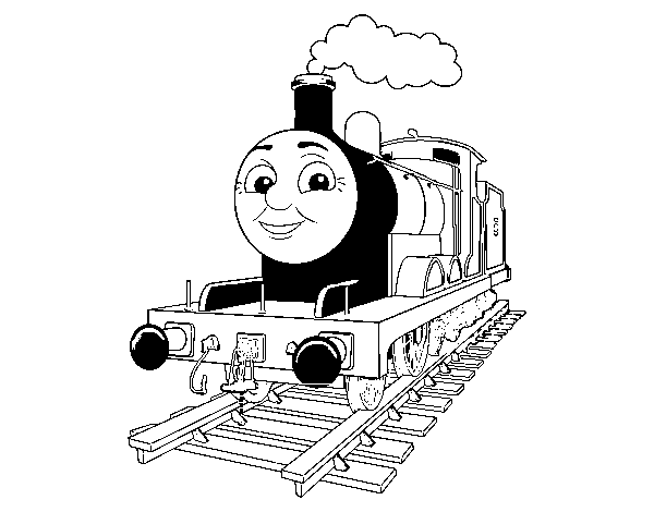 Desenho de James a locomotiva vermelha para Colorir