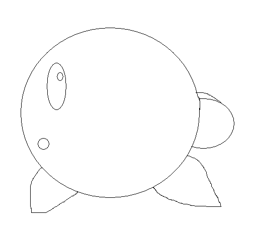 Desenho de Kirby 2 para Colorir