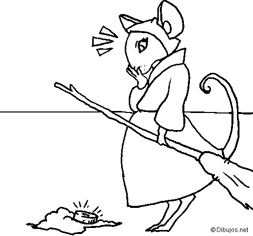 Desenho de La ratita presumida 2 para Colorir