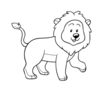 Desenho de Leão adulto para colorear